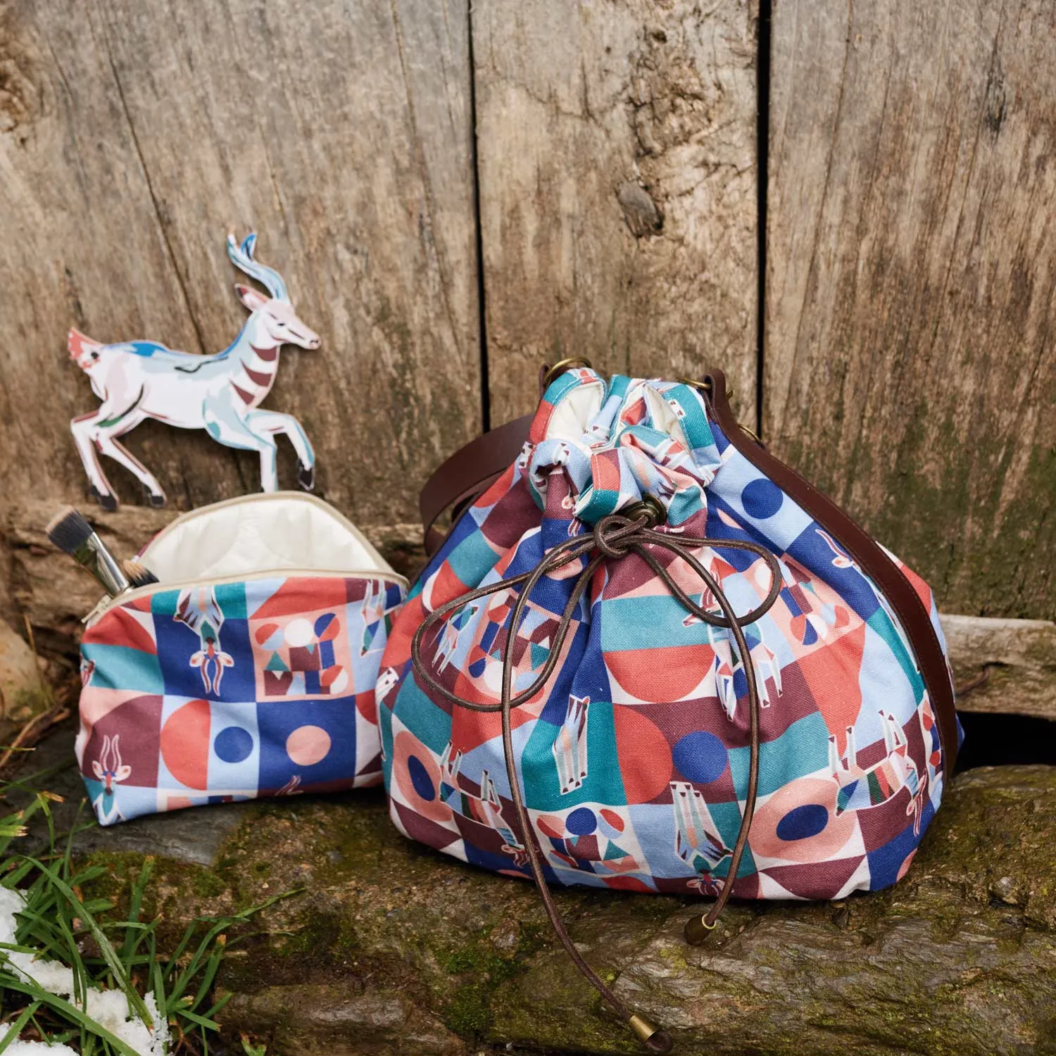 Canvas katoen print 'SOS Animals' - Katia Fabrics